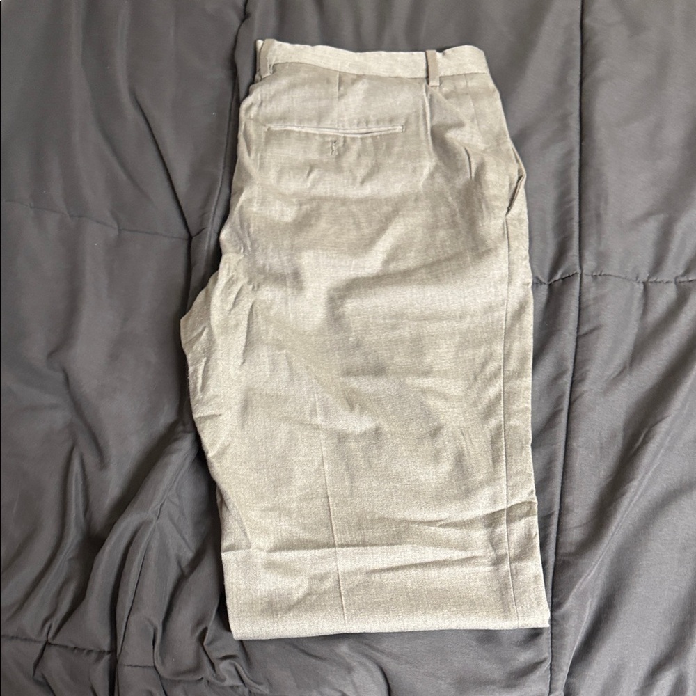 Perry Ellis Gray Regular Fit Trousers